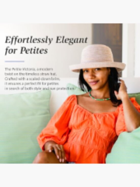Wide Brim Sun Hat with Adjustable Drawstring, UPF 50+, Packable Poly-Straw main image 6
